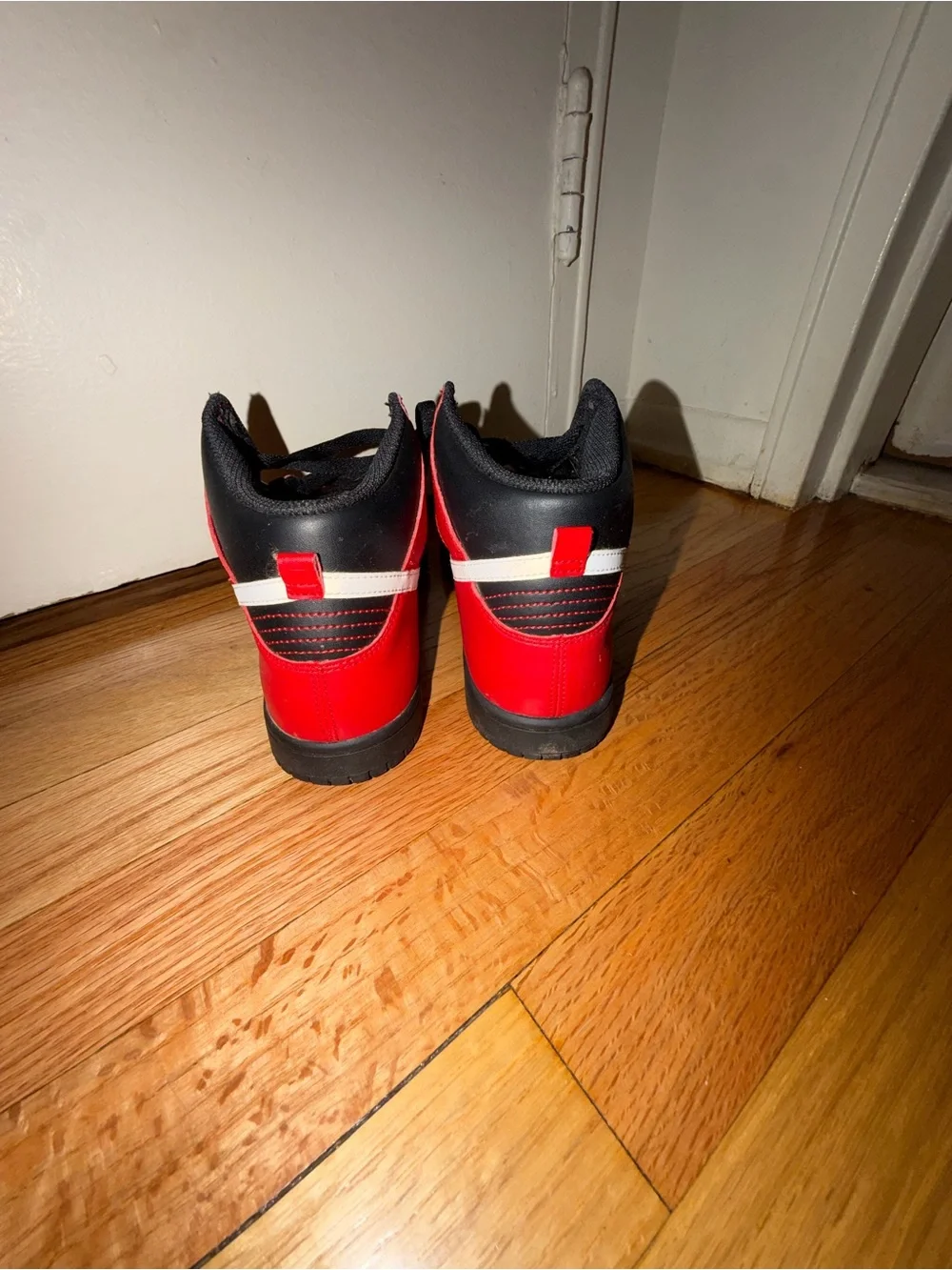 Nike Kids Black and Red High-Top Sneakers